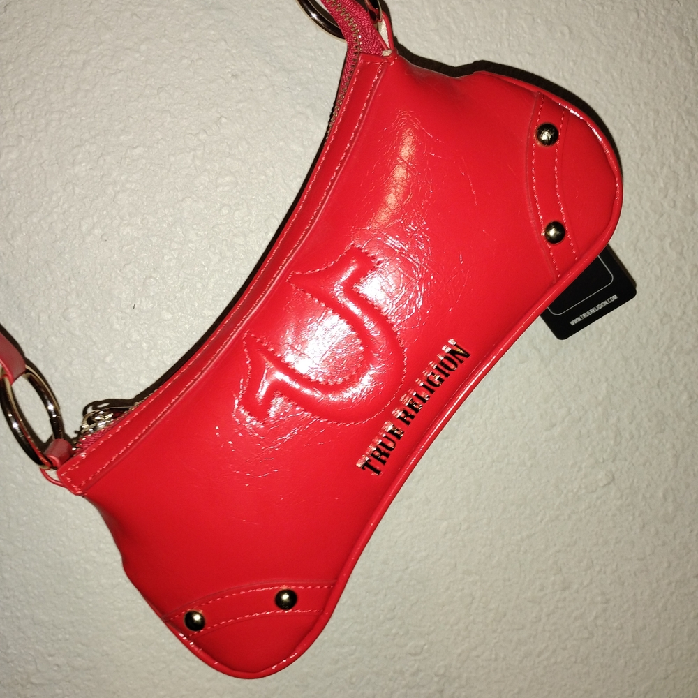 True Religion Bold Red Shoulder Bag